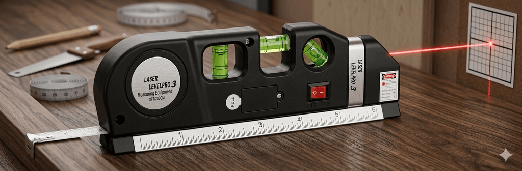Multipurpose 4-in-1 Laser Level Spirit Tool