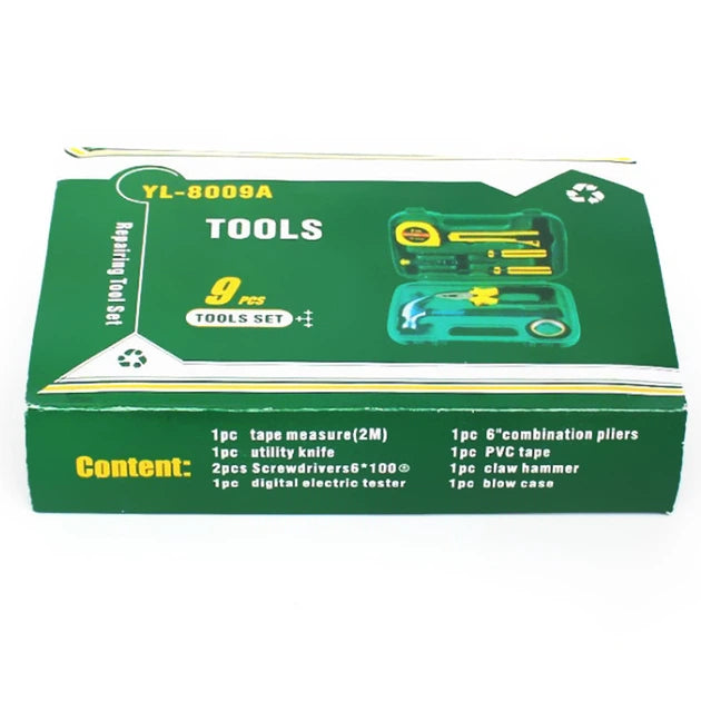 8-Piece Professional Home Repair & DIY Toolkit with Storage Box
