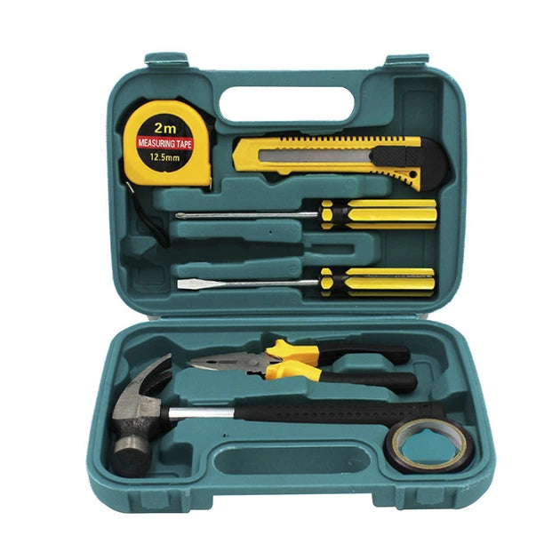 8-Piece Professional Home Repair & DIY Toolkit with Storage Box