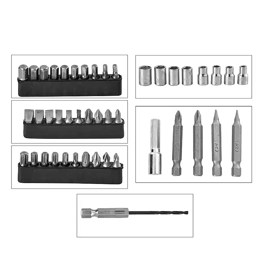 47-Piece Cordless Rechargeable Electric Screwdriver Kit (USB-C)