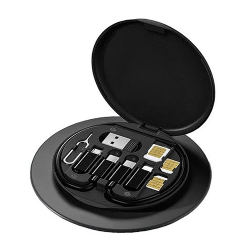 60W Fast Charging Multi-Cable Storage Box & Phone Stand Kit