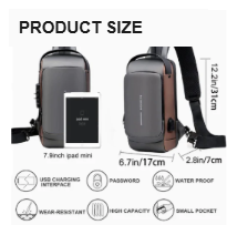 Anti-Theft Multifunction Smart Shoulder Crossbody Bag (USB Port & Password Lock)