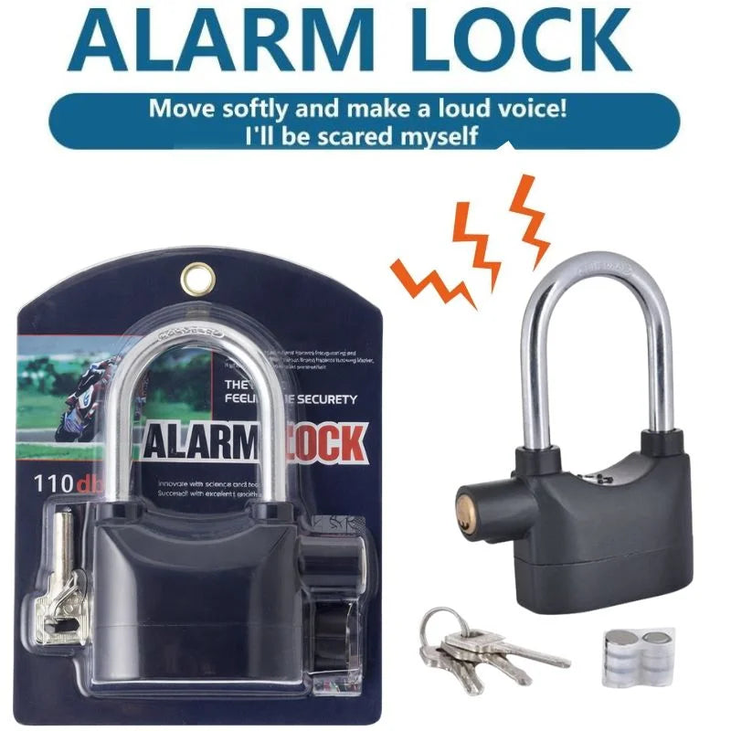 High-Security 110dB Siren Motion Alarm Padlock - ApexGear PK (Image 1)