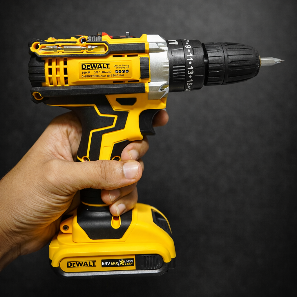 DeWalt 64V Heavy-Duty Cordless Impact Drill & Driver Kit (2x Batteries)