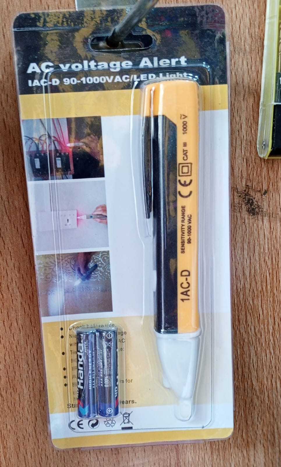 Non-Contact Digital Voltage Tester Pen (Dual Range LED & Buzzer)